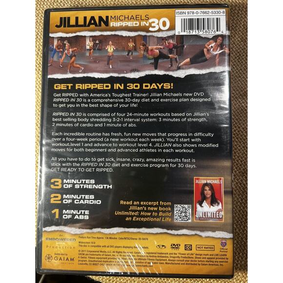 2 Work Out DVDs --Jillian Michaels: Ripped in 30 & Personal Training w/ Jackie - Picture 5 of 6
